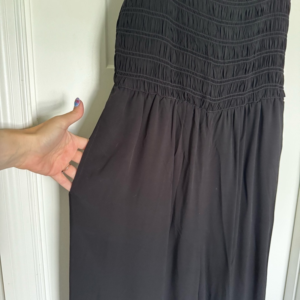 GAP smocked top flowy romper in black size Large Tall - Picture 5 of 10